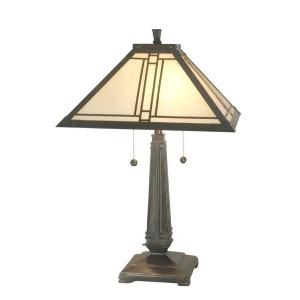Dale Tiffany Lined Mission Table Lamp Mica Bronze Tt70735 - All