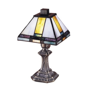 Dale Tiffany Tranquility Mission Accent Lamp Antique Brass 8706 - All