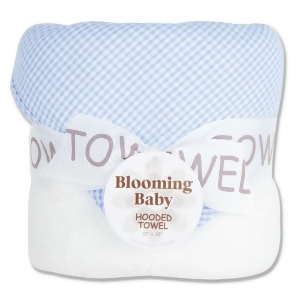 Trend Lab Bouquet Hooded Towel Gingham Seersucker Blue 101889 - All
