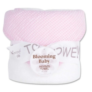 Trend Lab Bouquet Hooded Towel Gingham Seersucker Pink 101890 - All