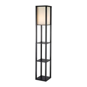 Adesso Titan Tall Shelf Floor Lamp Black 3193-01 - All