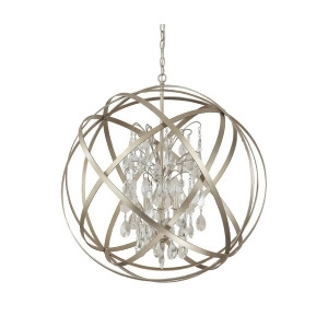 Capital Lighting Axis 6 Light Pendant With Crystals Winter Gold 4236Wg-cr - All
