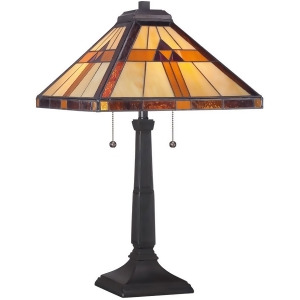 Quoizel 2 Light Bryant Tiffany Table Lamp Tf1427t - All