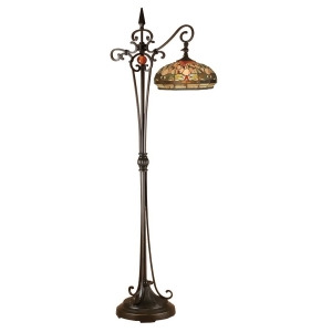 Dale Tiffany Briar Dragonfly Downbridge Floor Lamp Antique Golden Sand Tf13065 - All