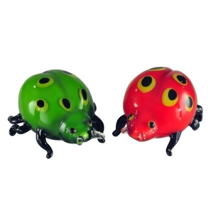 Dale Tiffany 2-Piece Lady Bug Art Glass Sculptures As13073 - All
