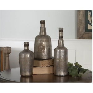 Uttermost Lamaison Mercury Glass Bottles S/3 19753 - All