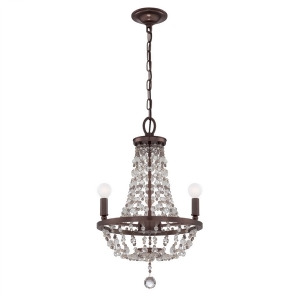 Crystorama Channing 3 Light Bronze Mini Chandelier 1543-Cb-mwp - All