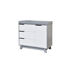 Babyletto Hudson Changer-Dresser in Two-tone Grey/White M4223gw - All
