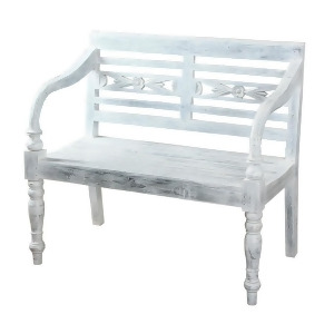 Sterling Industries Folger Bench Grey Painted Finish On Solid Mahogany Grey 6500565 - All