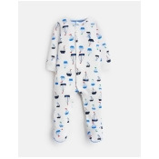 White Drawn Boats Ziggy Jersey Printed Babygrow Size 3M-6M White Drawn Boats Ziggy Jersey Printed Babygrow Size 3M-6M