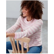PALE PINK Abigail Textured Stripe Funnel Neck Jumper Size 12 PALE PINK Abigail Textured Stripe Funnel Neck Jumper Size 12
