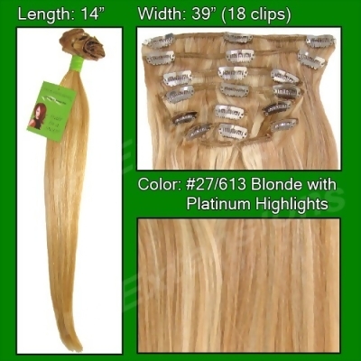 Pro Extensions 27 613 Golden Blonde W Platinum Highlights 14