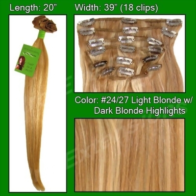 Pro Extensions 24 27 Medium Blonde W Dark Blonde Highlights 20