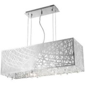 Crystal drum shade chandelier in SHOP.COM Home Store - Worldwide Lighting Corporation Julie Collection 8 Light Chrome Finish Rectangle  Drum Shade with Clear Crystal Chandelier