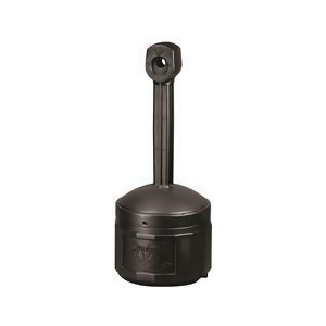 Justrite 26800D High Density Polyethylene (HDPE) Cease-Fire Deco Cigarette Butt Receptacle, Black