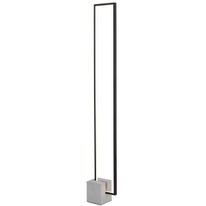 34W LED Floor Lamp Black With Concrete Base