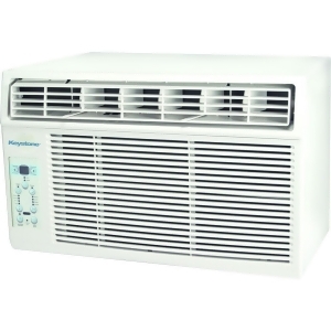 Keystone - Energy Star 10,000 BTU Window-Mounted Air Conditioner with Follow Me LCD Remote Control - White