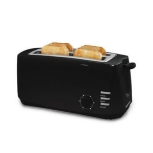 Elite Gourmet 4 Slice Long Slot Cool Touch Toaster, Black - Black