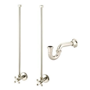 PS-0001-05 Classic P-Trap Water Supply Kit, Polished Nickel PVD