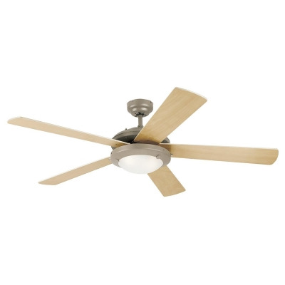 Westinghouse Lighting Comet One Light 52 In Five Blade Ceiling Fan Brushed Pewter With An Opal Globe