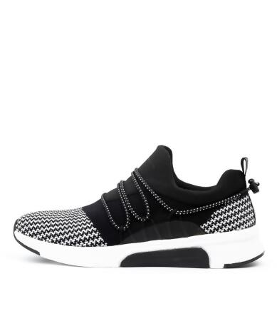 skechers black and white shoes