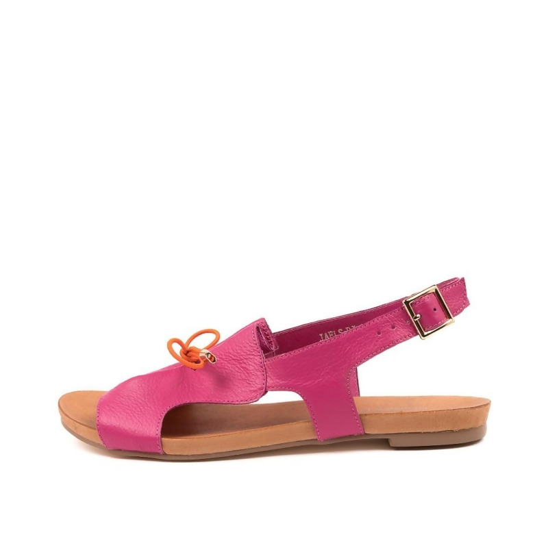 fuchsia sandals flat