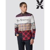 Ben Sherman X House of Holland Patchwork Shirt Med Navy Ben Sherman X House of Holland Patchwork Shirt Med Navy