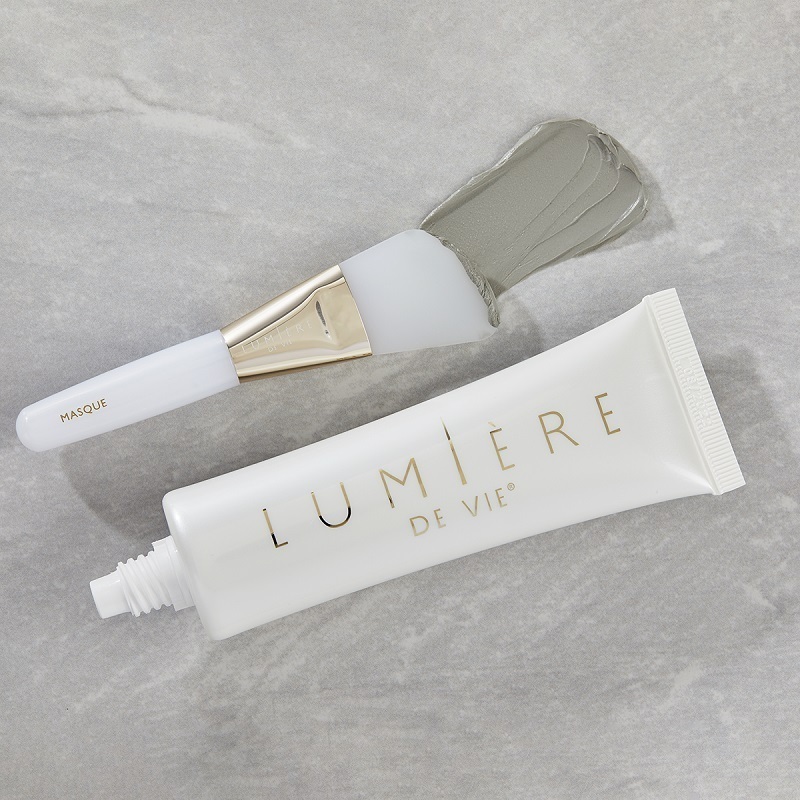 Lumière de Vie Skincare Brush Collection, Masque Tool brush pictured with Lumiere de Vie Masque