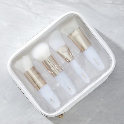 Lumière de Vie Skincare Brush Collection in zip carrying case