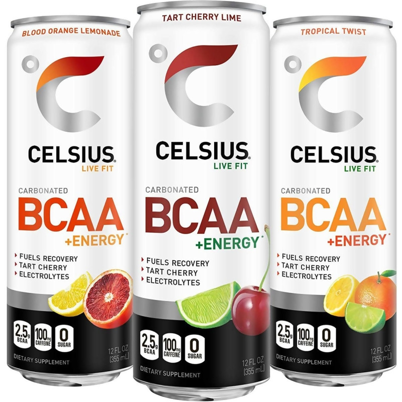 CELSIUS BCAA +Energy Zero Sugar Fitness Energy Drink - 12-Pack from