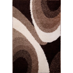 Rugs Area Rug Multi-Brown Modern Area Shag Rug Contemporary Swirls Shaggy Carpet - 2' x 3'