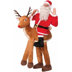 Santa Ride-A-Reindeer Adult Costume - All