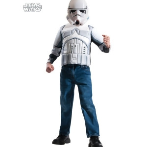 Storm Trooper Muscle Chest Shirt Set Costume for Kids - SMALL