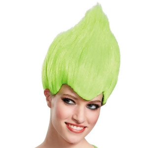 Women's Green Troll Wacky Wig - All