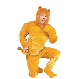 Men's Macho Lion Muscle Costume - All