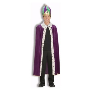 Mardi Gras Robe and Crown Adult Set - All