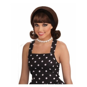 50S Brown Wig with Detachable Headband for Adults - All