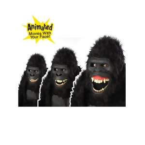 Deluxe Ani-Motion Gorilla Mask for Adults - All