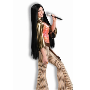 Sixty's Long Black Babe Women's Wig - All