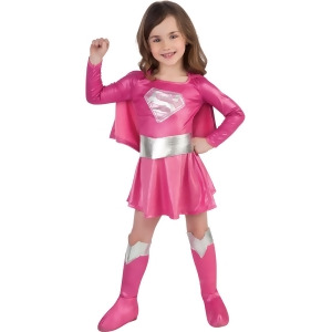 Girl's Pink Supergirl Costume - All