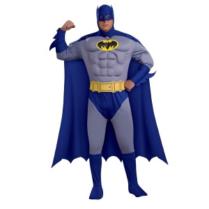 Men's Plus Size Deluxe Muscle Chest Batman Costume - All