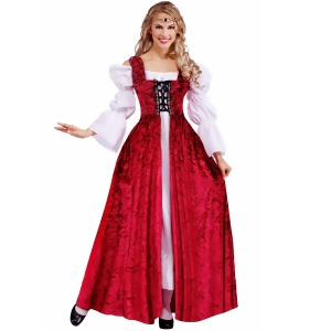 Womens Medieval Lady Lace Up Over Gown Plus Size Costume - PLUS