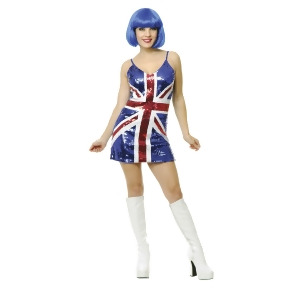 British Flag Sexy Sequin Dress Costume - LARGE