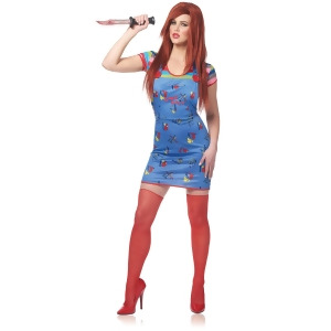 Women's Sexy Chucky Costume - SMALL