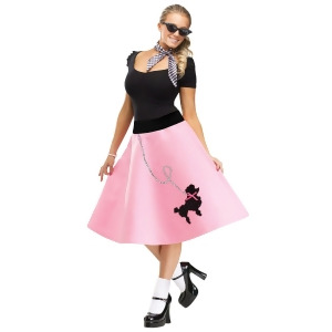 Adult Pink Poodle Skirt - SMALL-MED