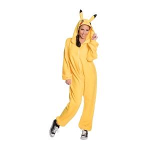 Adult Pikachu Jumpsuit Unisex Costume - Small