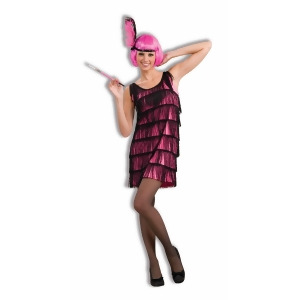 Hot Pink Jazzy Flapper Adult Costume - X-LARGE
