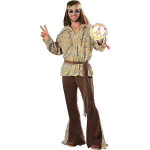 Men's Mod Marvin Hippie Costume - STANDARD