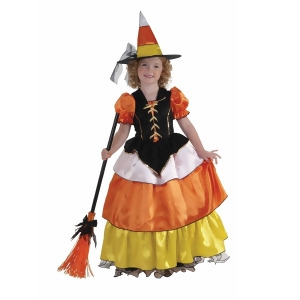 Candy Corn Girl's Witch Costume - SMALL
