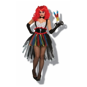 Adult Evil Girlie Clown Costume - STANDARD
